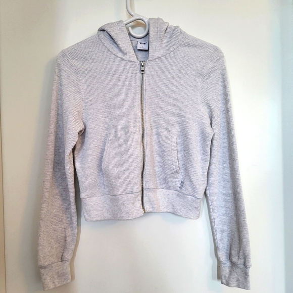 Aritzia Tna Waffle Zip Knit Hoodie - Picture 6 of 14